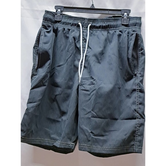 Silkworld Dark Blue w/White contrast stitching Swim trunks Large - Picture 2 of 6